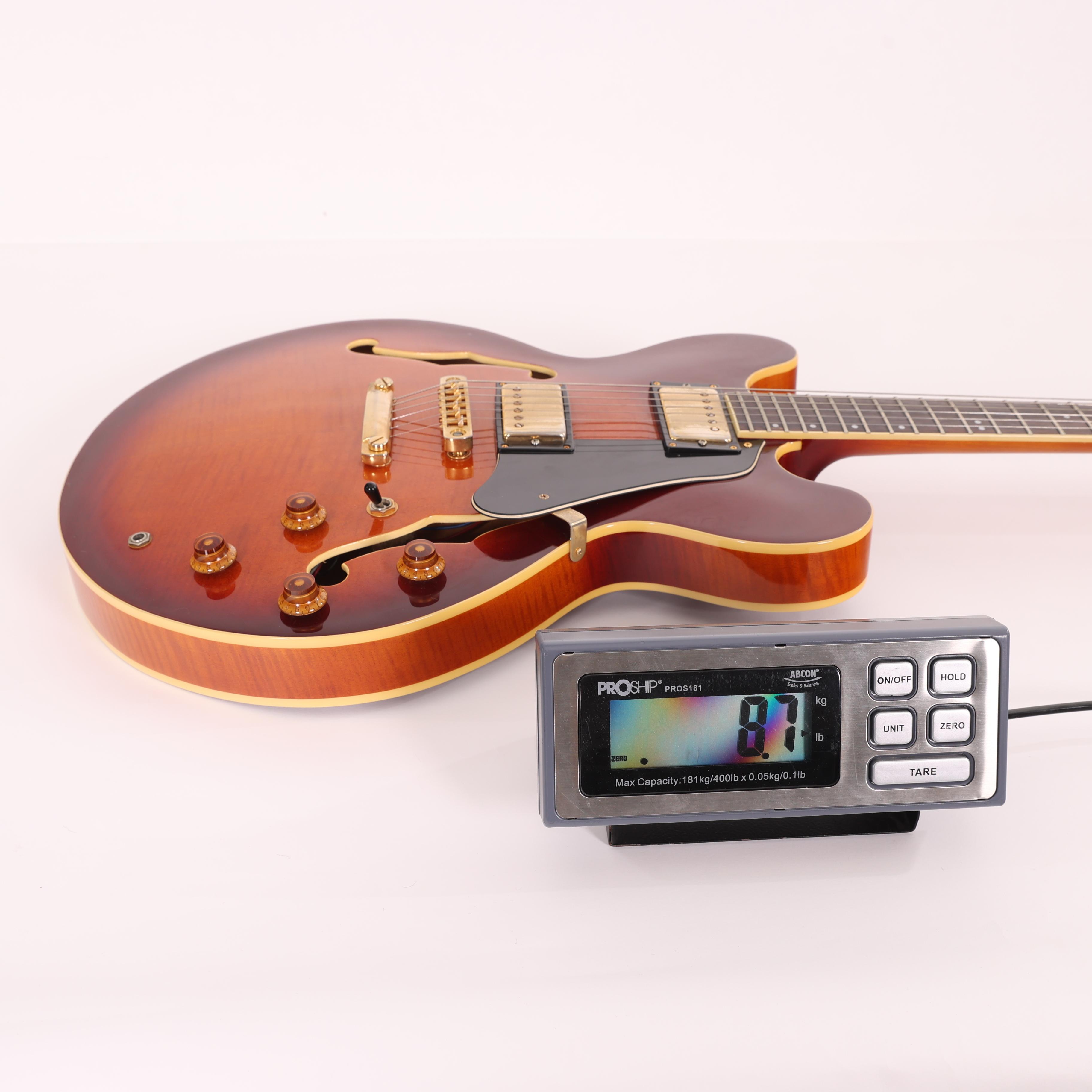 Second Hand Vantage 635TG Semi-Acoustic Guitar in Antique Violin